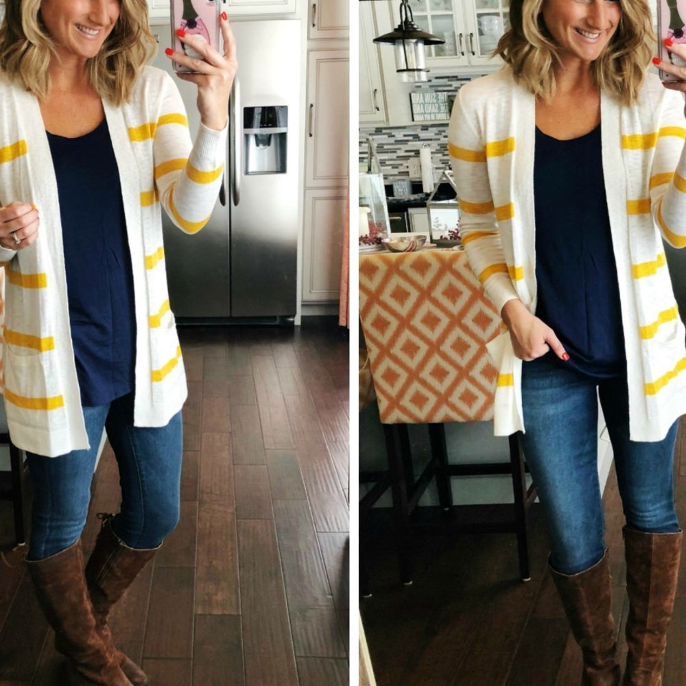 Old navy large stripped cardigan